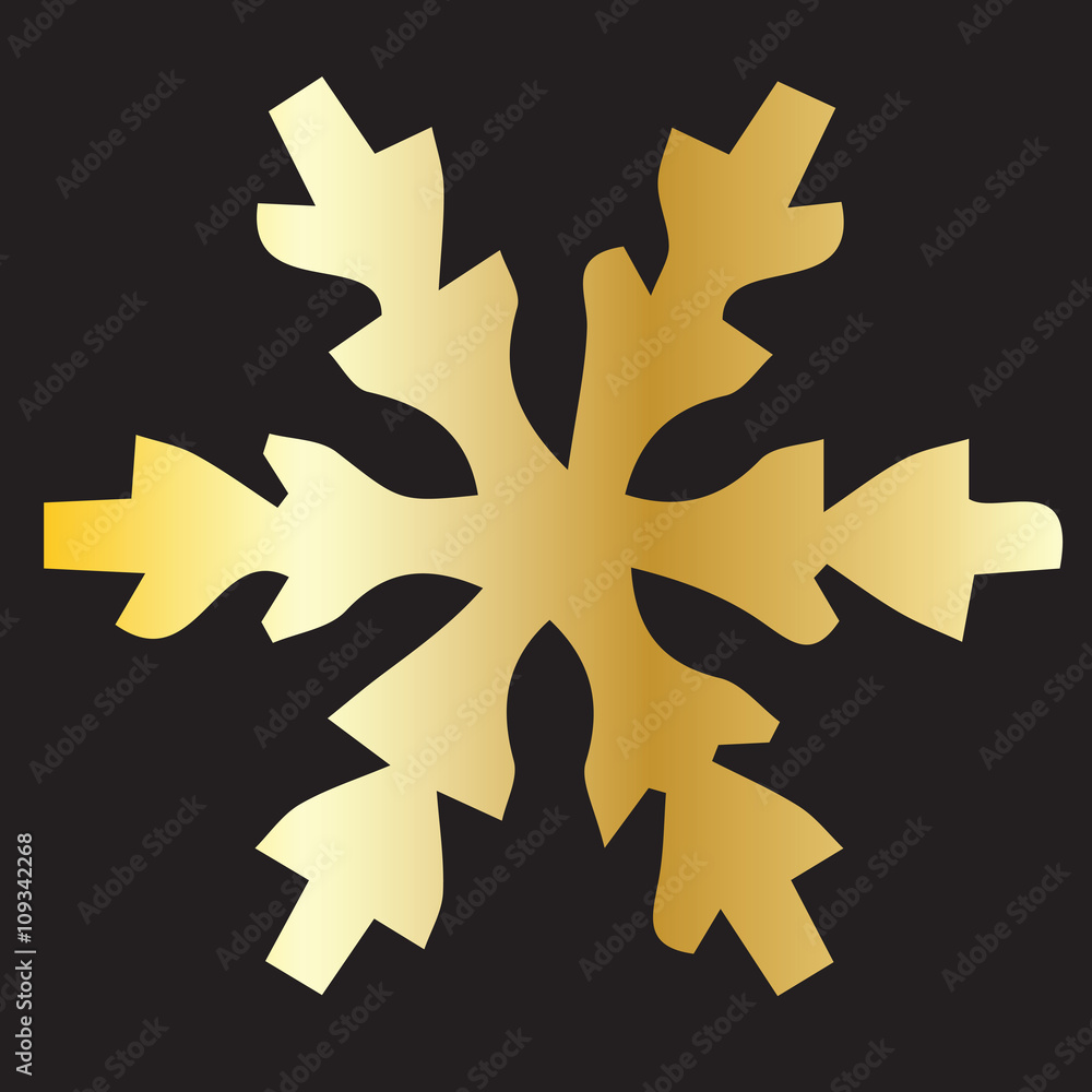 Fototapeta premium icon black snowflake vector