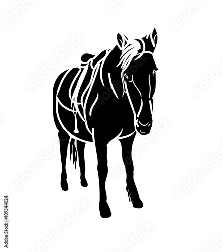 Pony with saddle 2