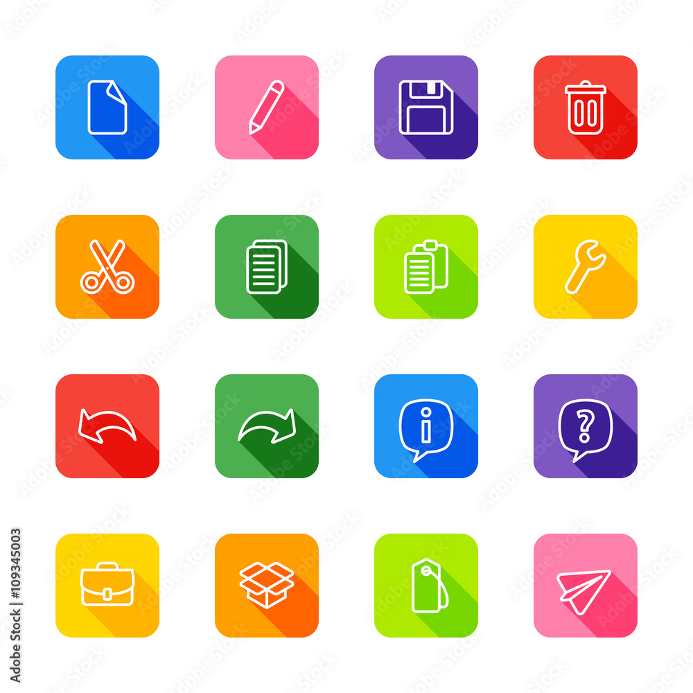 line web icon set on colorful circle with shadow for web design, user interface (UI), infographic and mobile application (apps) line web icon set on colorful circle with shadow for web design, user interface (UI), infographic and mobile application (apps)