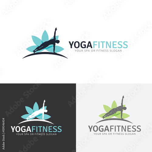 Yoga logo.fitness and spa logo template.