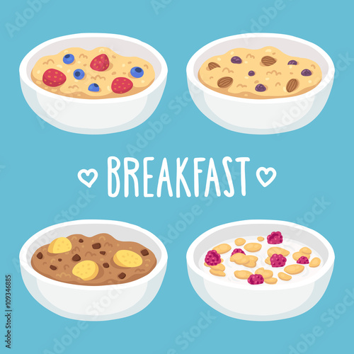 Breakfast cereal bowls