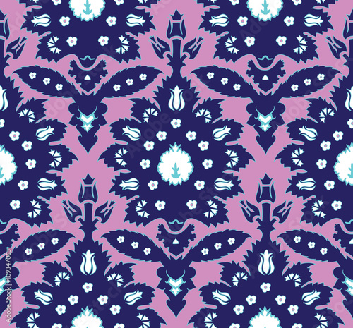 Ottoman Turkish style floral seamless pattern