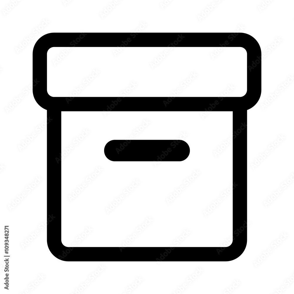 Message archive or document archive line art icon for apps and websites Message archive or document archive line art icon for apps and websites