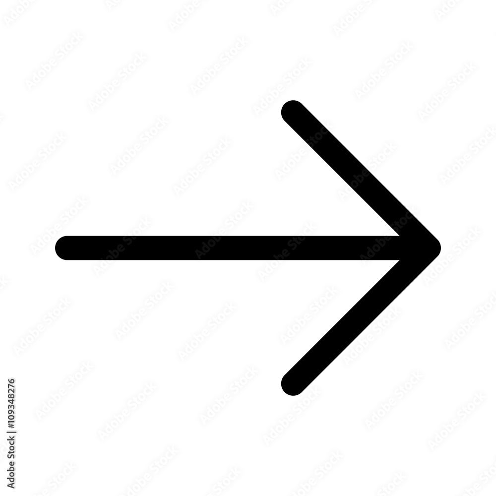 Next arrow or right directional arrow line art icon for apps and websites Next arrow or right directional arrow line art icon for apps and websites