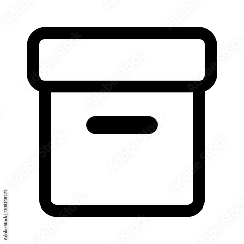 Message archive or document archive line art icon for apps and websites