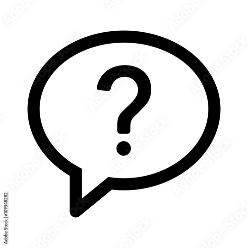 Ask question or make a request line art icon for apps and websites