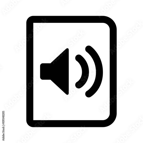 Audio book, unabridged audiobook line art icon for apps and websites