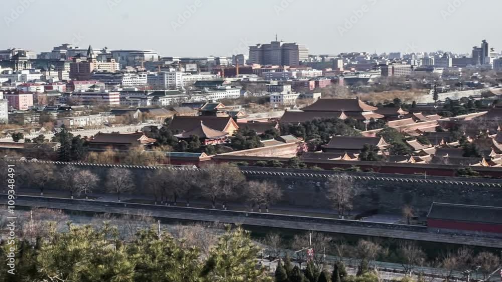 The panning view of palace museum in Beijing,China.
The panning view of palace museum in Beijing,China.