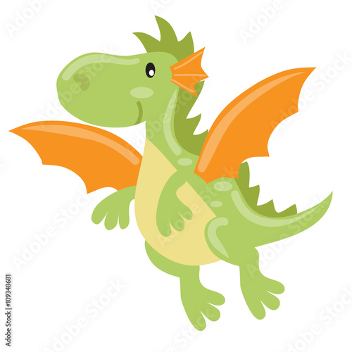 Cute dragon vector illustration © primus44