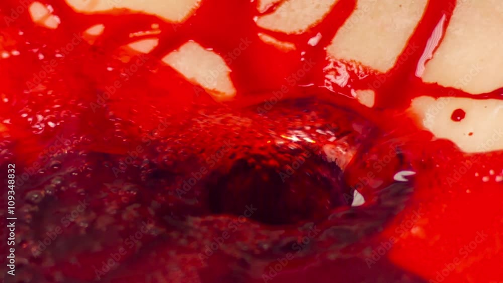 Horror like film scene with bloody sink being cleaned out with water.
Horror like film scene with bloody sink being cleaned out with water.