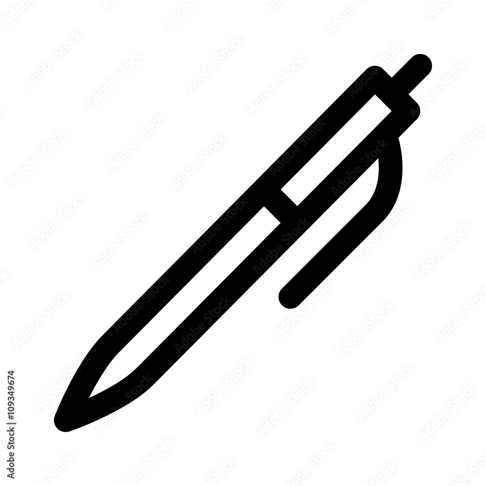 Signing pen or writers pen line art icon for apps and websites Signing pen or writers pen line art icon for apps and websites