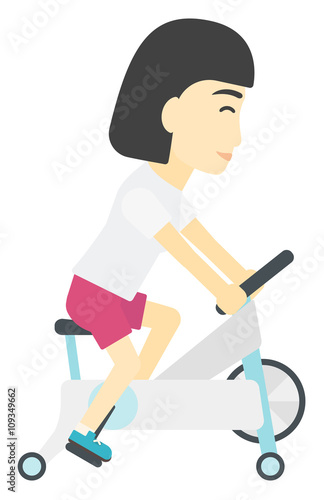 Woman making exercises.