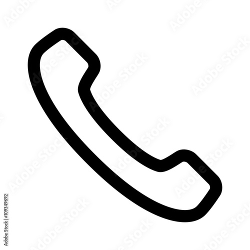 Vintage landline telephone / phone call line art icon for apps and websites
