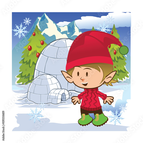 Cute and funny santa elves