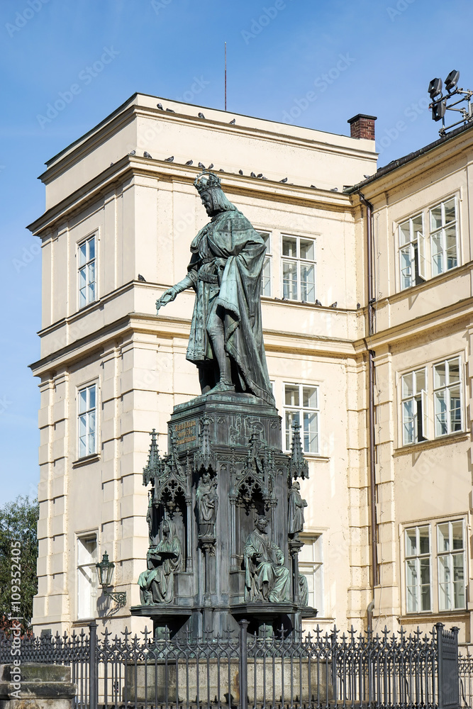 Statue of King Charles IV at the entrance to the Charles Bridge