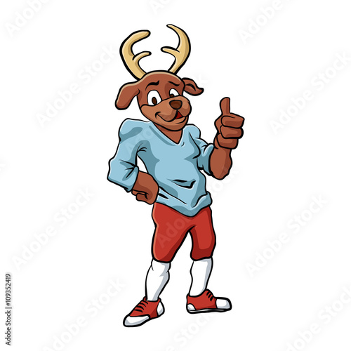 deer cartoon vector illustration