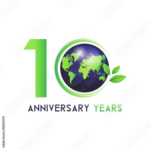anniversary green with earth and leaft
