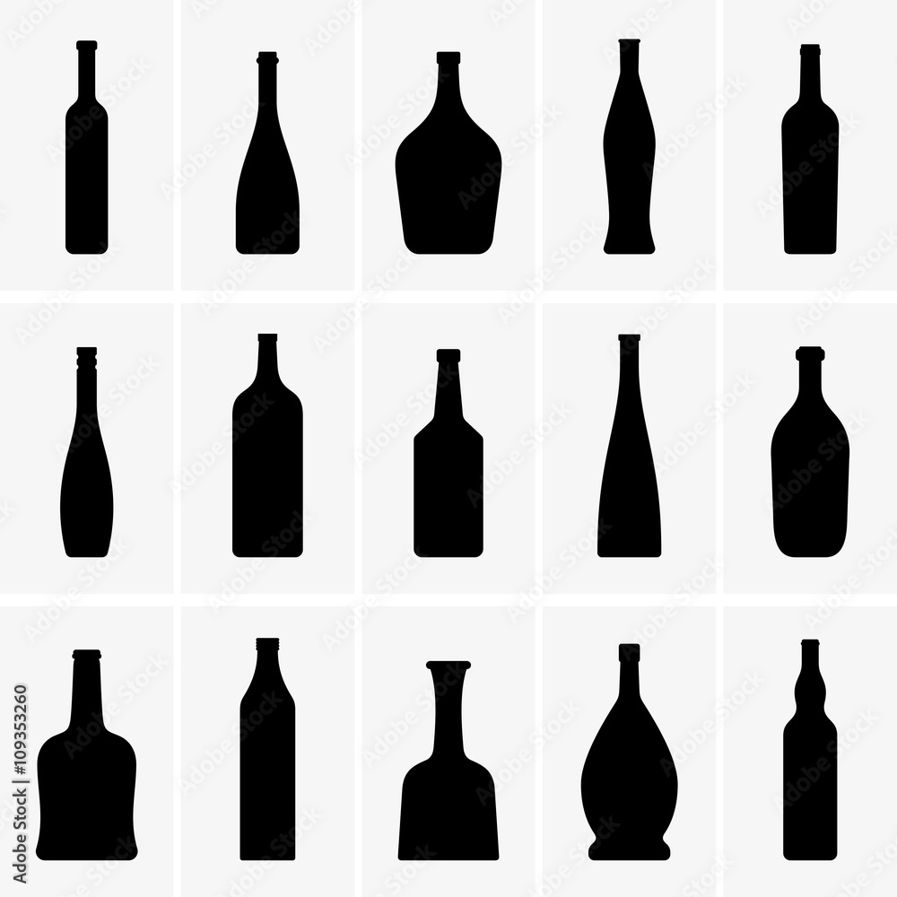 Wine bottles, shade pictures Wine bottles, shade pictures
