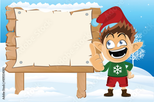 Cute and funny santa elves