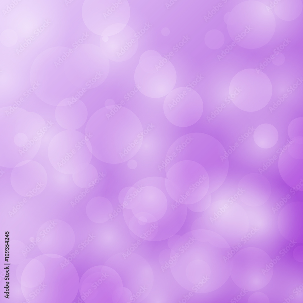 Abstract bokeh circles design on violet background