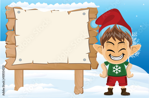 Cute and funny santa elves