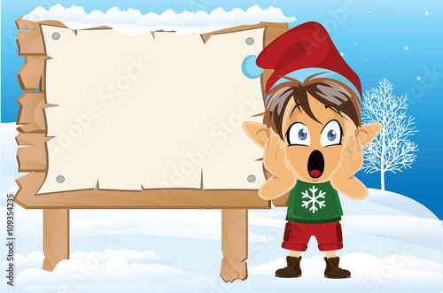 Cute and funny santa elves