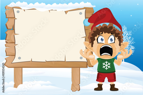 Cute and funny santa elves