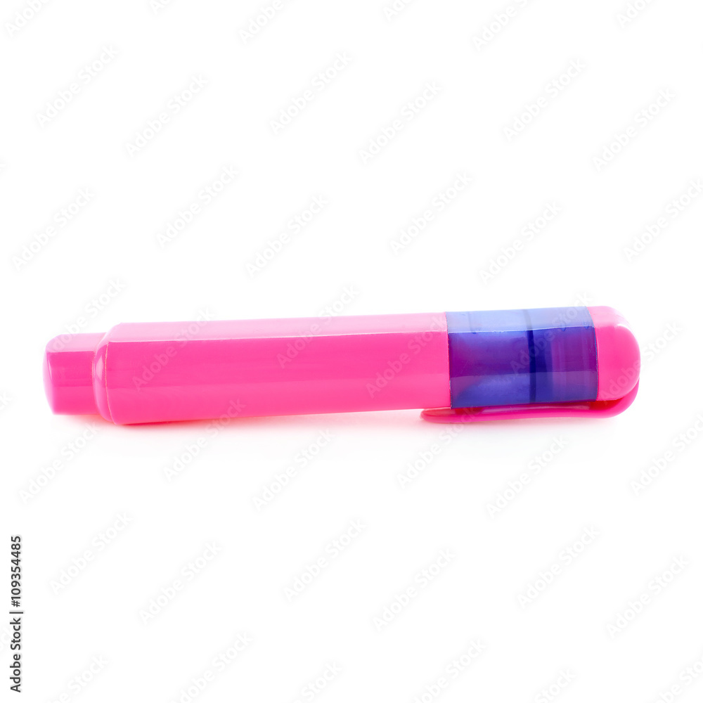 Purple highlighter isolated over the white background Purple highlighter isolated over the white background