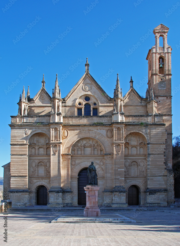 Santa Maria church at the top of the town, Antequera, Spain.
