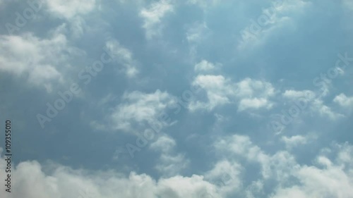 雲　タイムラプス　青い空　