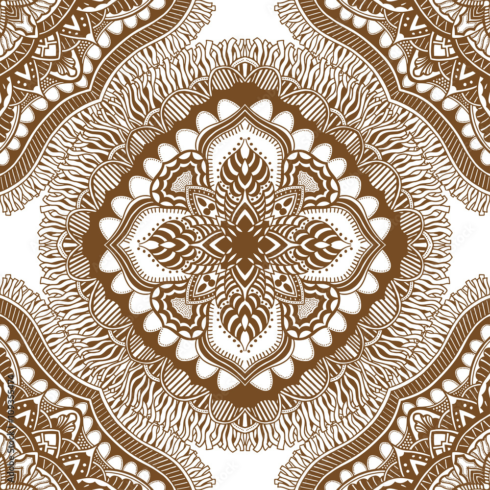 seamless pattern with mandalas