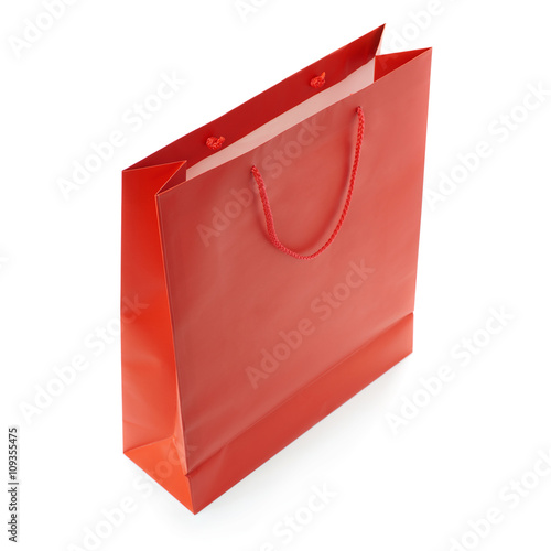 Shopping bag isolated over the white background