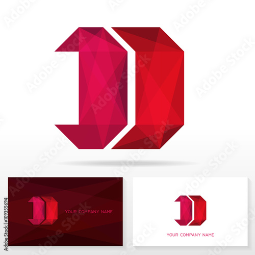Letter D logo icon design template. Business card templates. Vector illustration.