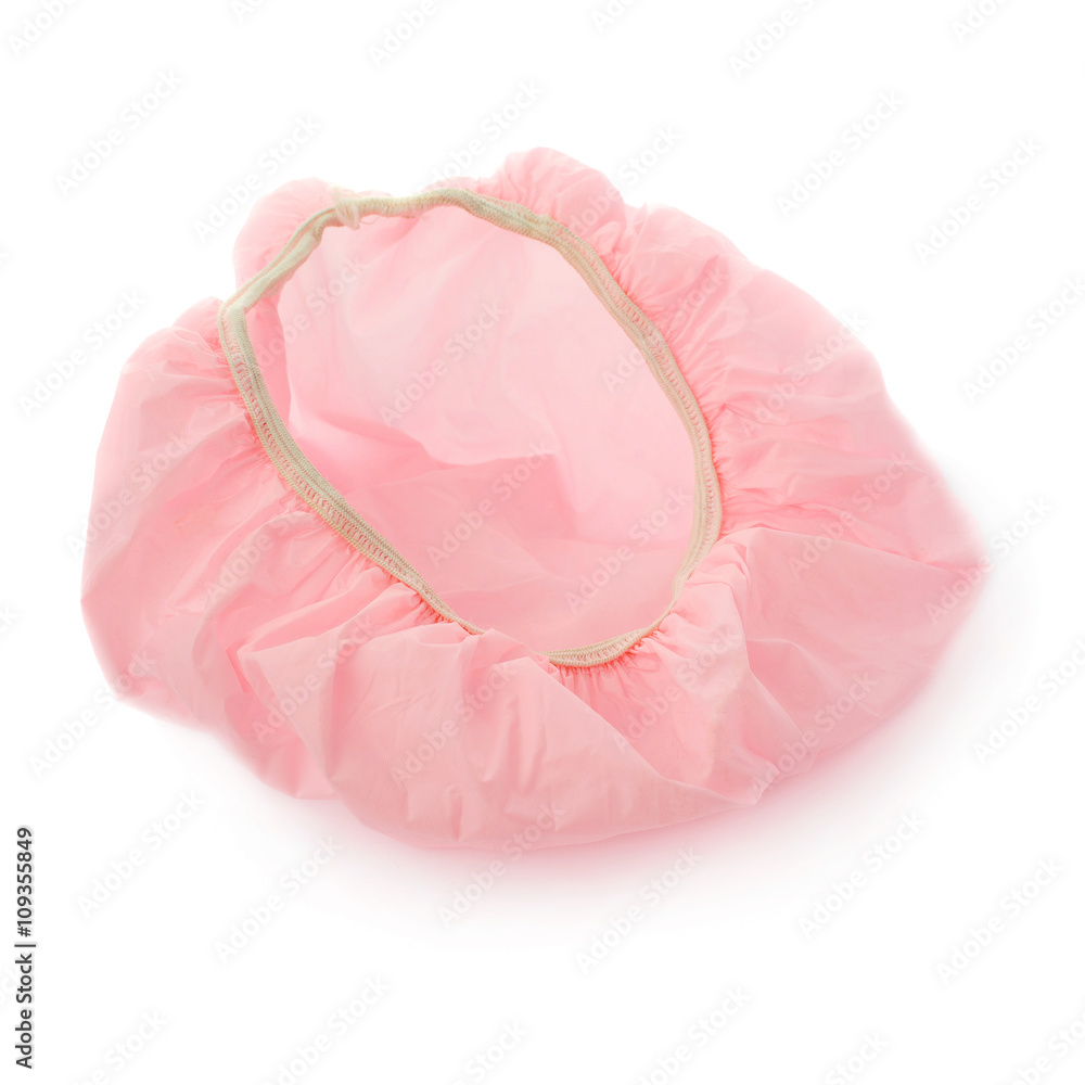 Shower cap isolated over the white background Shower cap isolated over the white background