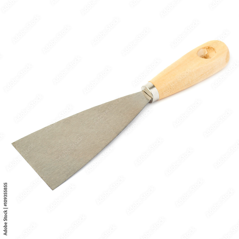 Putty knife over isolated white background Putty knife over isolated white background