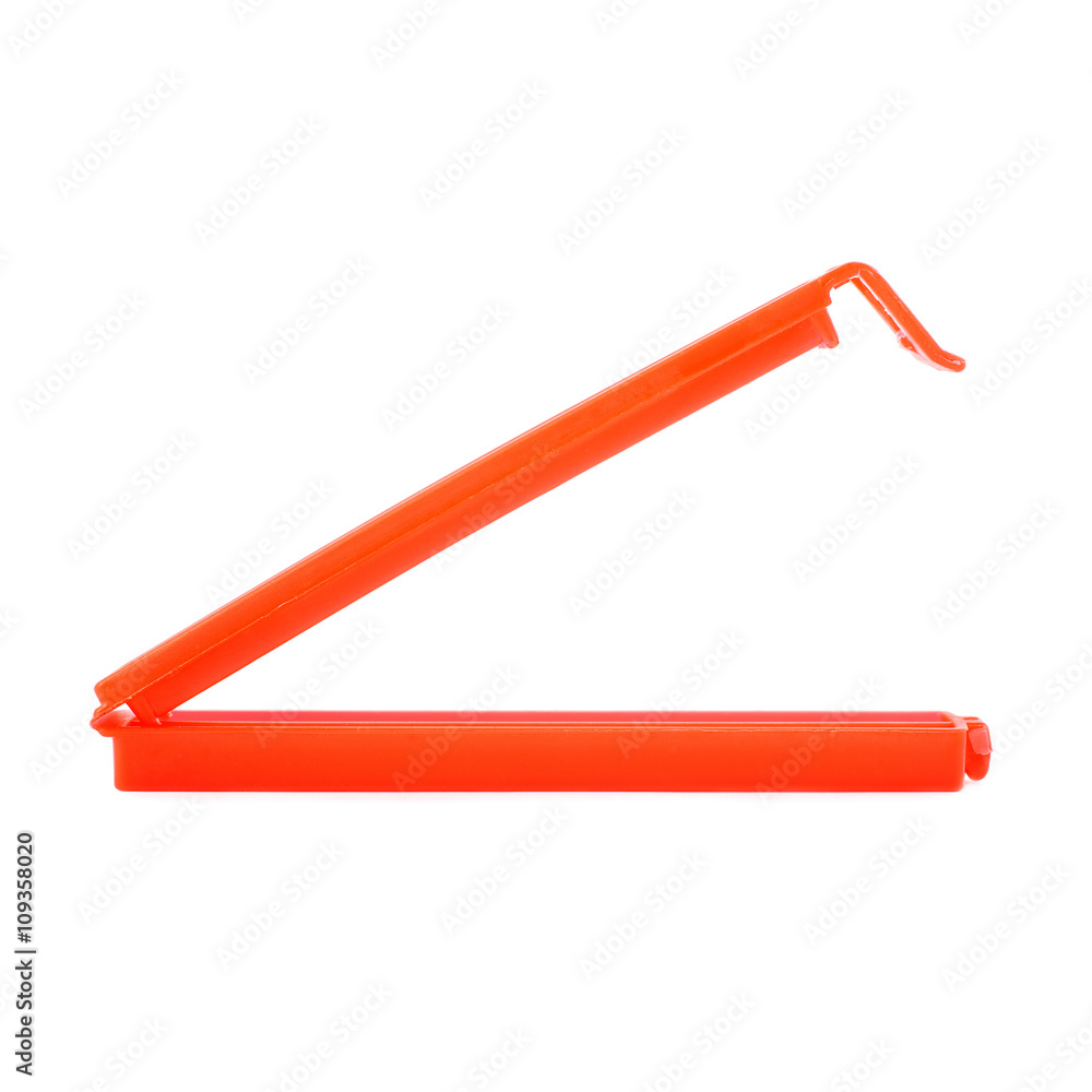 Plastic peg pin isolated over the white background Plastic peg pin isolated over the white background