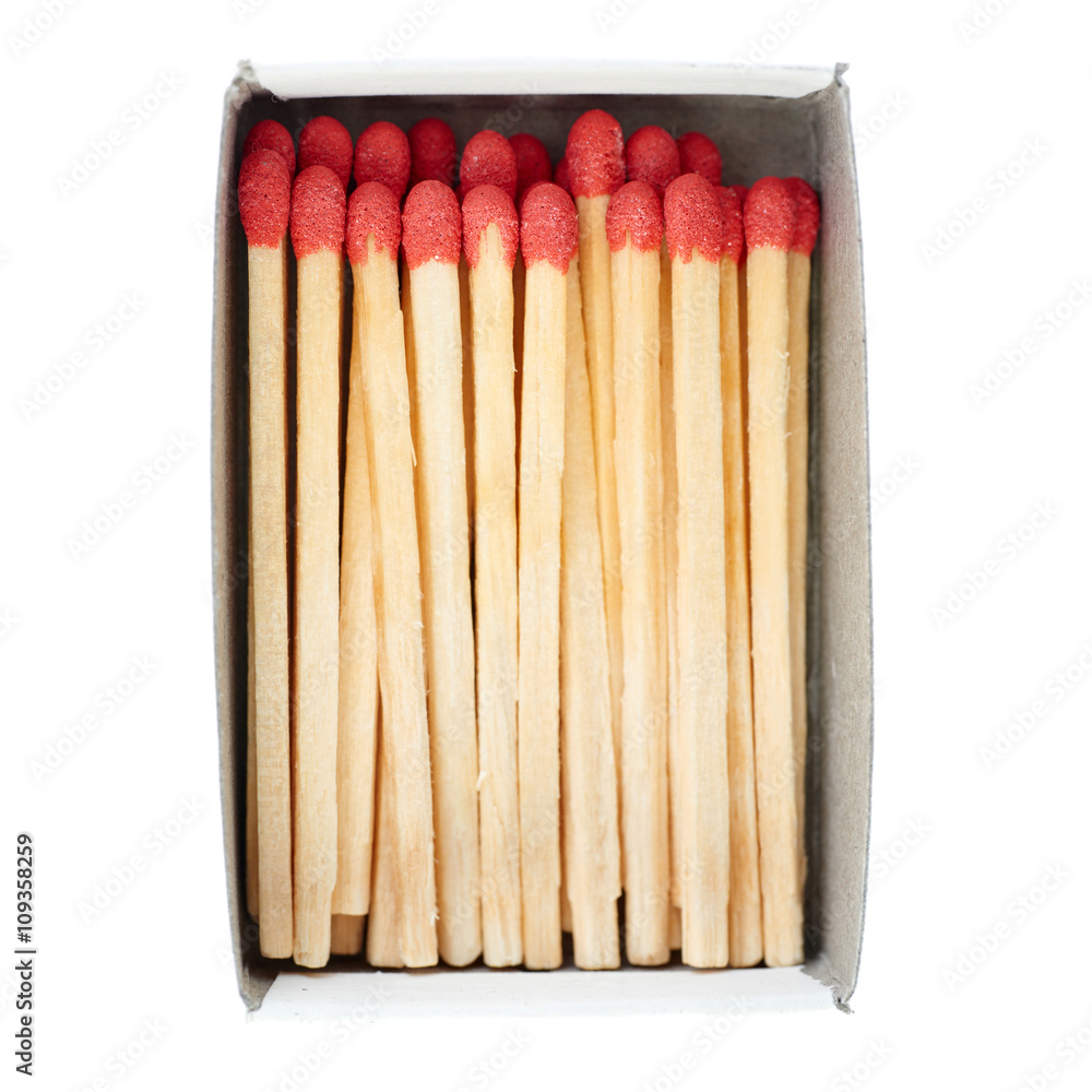 Pile of Wooden matches isolated over the white background Pile of Wooden matches isolated over the white background