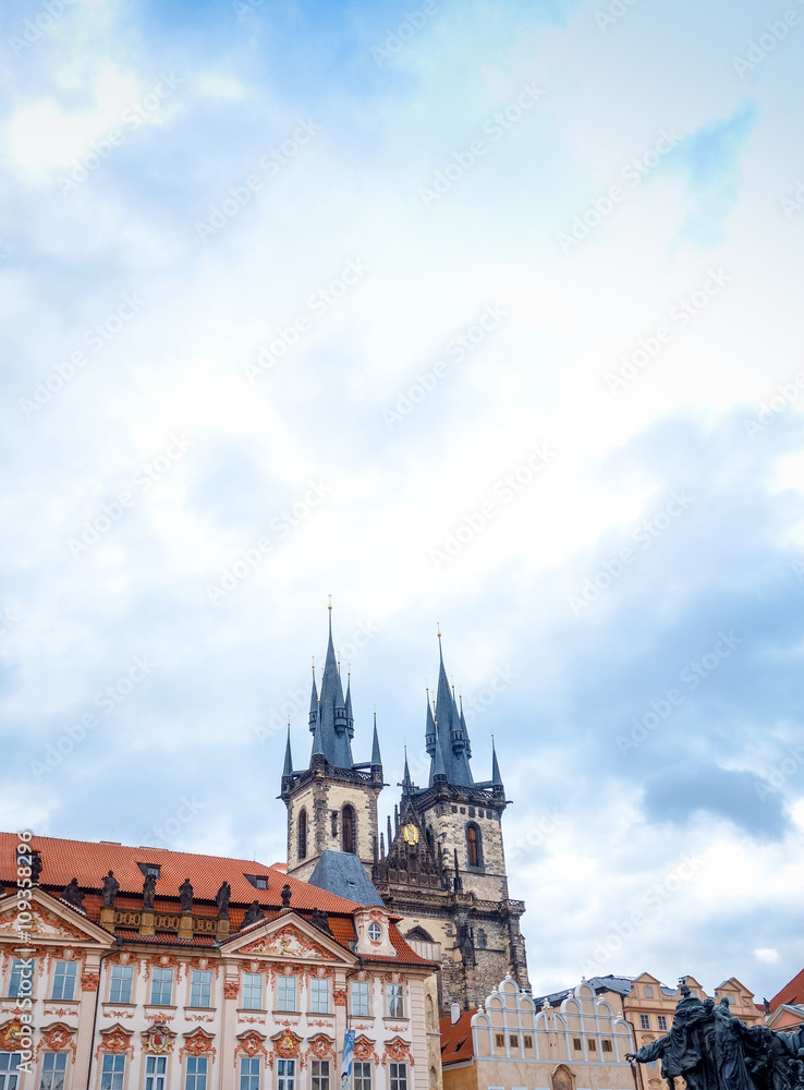 Old Church ancient architecture in Prague, Czech Republic