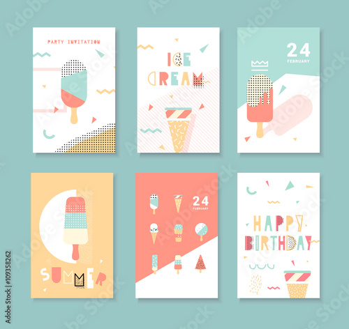 A set of complimentary frozen for postcards, banners and flyers. Vivid prints for business.
