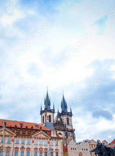 Old Church ancient architecture in Prague, Czech Republic