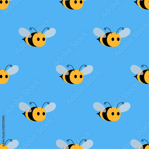 Icono plano patron con abeja color #1