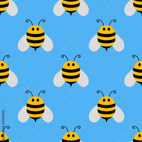 Icono plano patron con abeja color #2