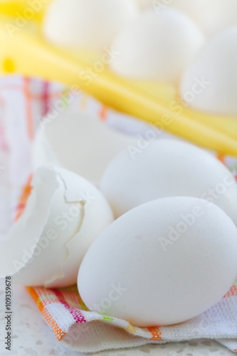 Raw chicken eggs