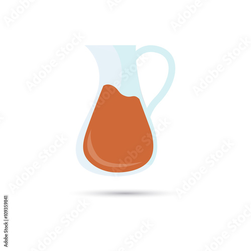 Color illustration of jug with lemonade icon
