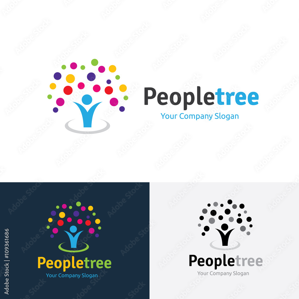 People logo. Green logo. Eco logo. people tree logo template.family logo. vector logo template People logo. Green logo. Eco logo. people tree logo template.family logo. vector logo template