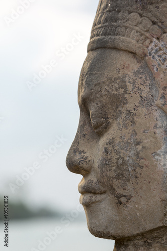 Figure near Bayon Temple, UNESCO Heritage site, Cambodia