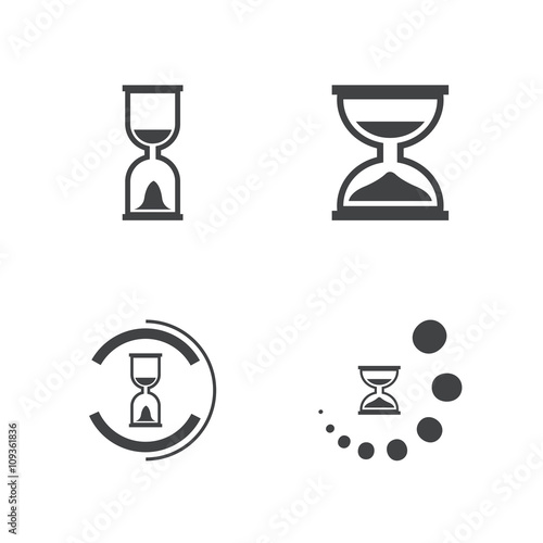 business hourglass icon set