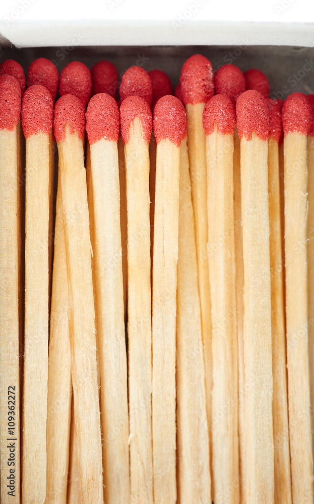 Pile of Wooden matches isolated over the white background Pile of Wooden matches isolated over the white background