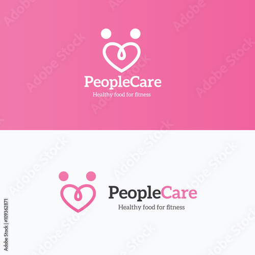 people care logo. love logo,family logo template