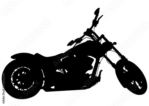 Old motor bike on white background
